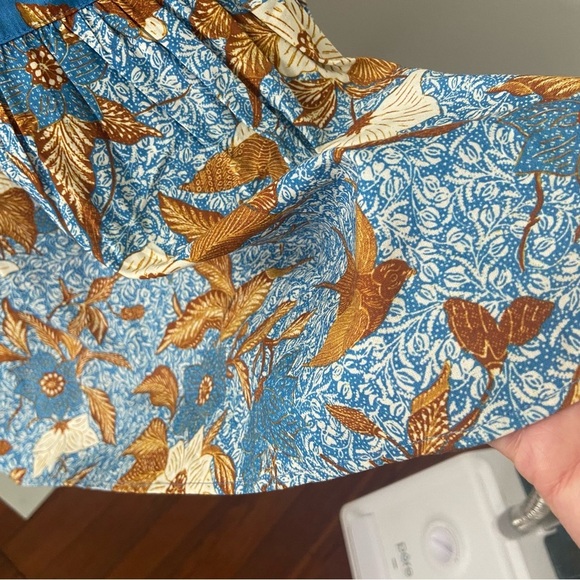 Ulla Johnson Gail Cotton Tiered Floral Dress Lapis size 4 - Picture 8 of 13